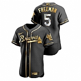 Braves 5 Freddie Freeman Black Gold 2020 Nike Flexbase Jersey Dzhi,baseball caps,new era cap wholesale,wholesale hats